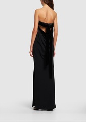 Tom Ford Double Silk Georgette Strapless Dress