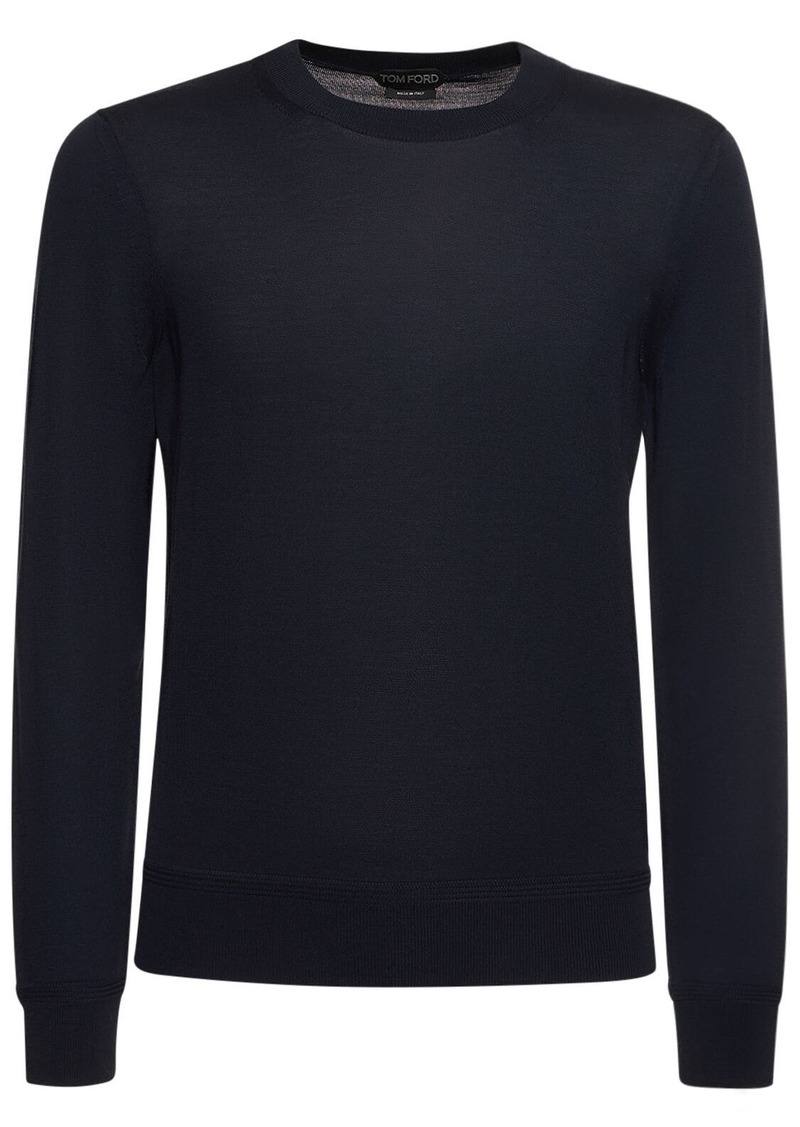 Tom Ford Fine Gauge Wool Knit Crewneck Sweater