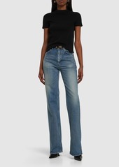 Tom Ford Fine Silk Blend Rib Knit T-shirt