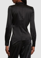 Tom Ford Fitted Stretch Silk Satin Shirt