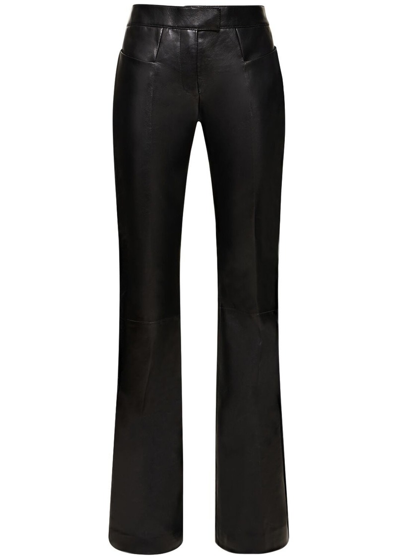 Tom Ford Flared Low Rise Leather Pants