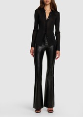 Tom Ford Flared Low Rise Leather Pants