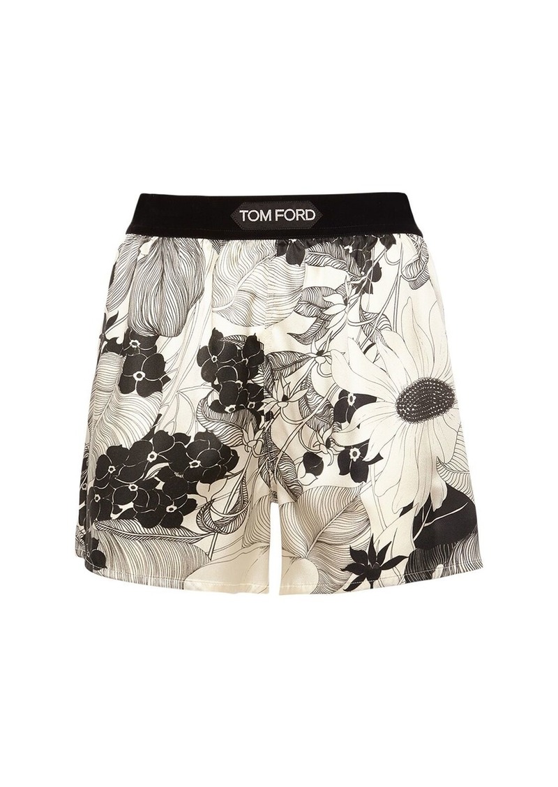 Tom Ford Floral Printed Silk Satin Boxers