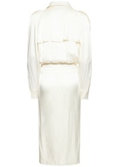 Tom Ford Fluid Satin Trench Midi Dress