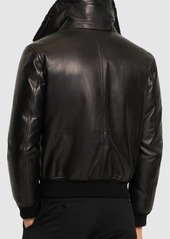 Tom Ford Grained Leather Down Bomber Jacket