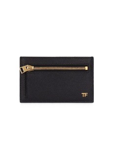 Tom Ford Grained Leather Zip Card Holder