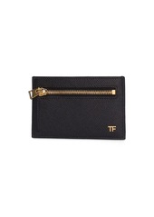 Tom Ford Grained Leather Zip Card Holder