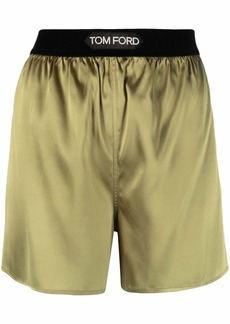 Tom Ford high-waist logo silk shorts