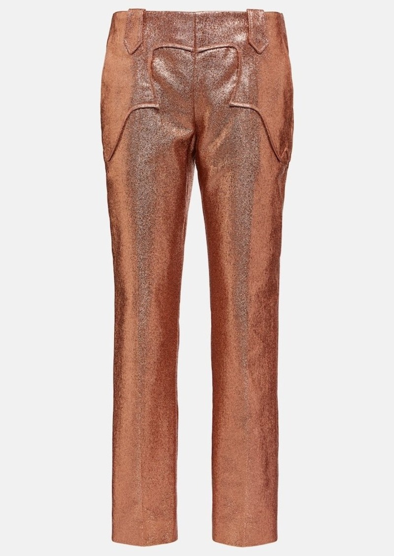 Tom Ford Iridescent sable straight-leg pants