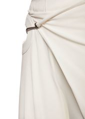 Tom Ford Jersey Mid Rise Wrap Wide Pants