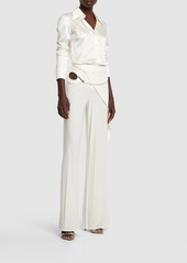 Tom Ford Jersey Mid Rise Wrap Wide Pants