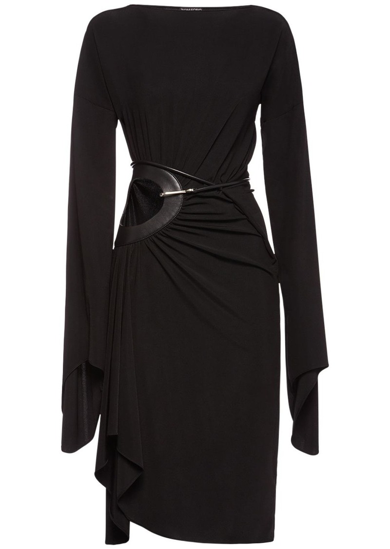 Tom Ford Jersey Wrap Midi Dress