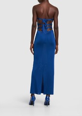 Tom Ford Keyhole Strapless Jersey Long Dress