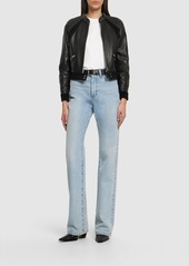 Tom Ford Leather & Suede Zipped Crop Biker Jacket