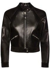 Tom Ford Leather & Suede Zipped Crop Biker Jacket