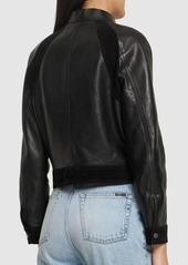 Tom Ford Leather & Suede Zipped Crop Biker Jacket