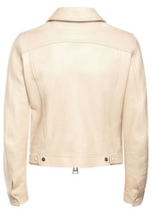 Tom Ford Leather Biker Jacket W/shirt Collar