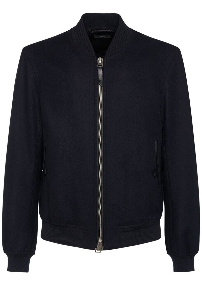 Tom Ford Light Felted Bomber Jacket