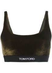 Tom Ford logo-band low-back bra