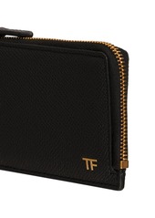 Tom Ford Logo Leather Cardholder W/ Keyring
