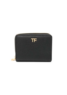 Tom Ford logo-lettering pebbled leather wallet