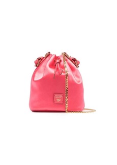 Tom Ford logo-patch leather bucket bag