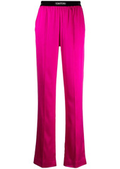 Tom Ford logo-patch straight-leg trousers