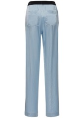 Tom Ford Logo Silk Satin Pajama Pants