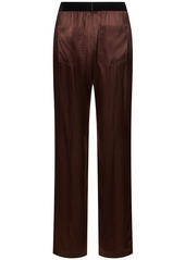 Tom Ford Logo Silk Satin Pajama Pants