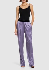 Tom Ford Logo Silk Satin Pajama Pants