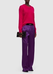 Tom Ford Logo Silk Satin Pajama Pants