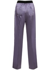 Tom Ford Logo Silk Satin Pajama Pants