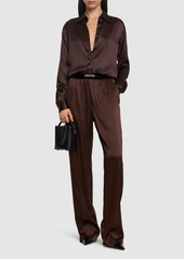 Tom Ford Logo Silk Satin Pajama Pants