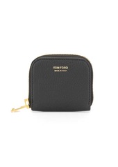 Tom Ford logo stamp zipped coin wallet