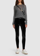 Tom Ford Logo Stretch Velvet Leggings