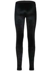 Tom Ford Logo Stretch Velvet Leggings