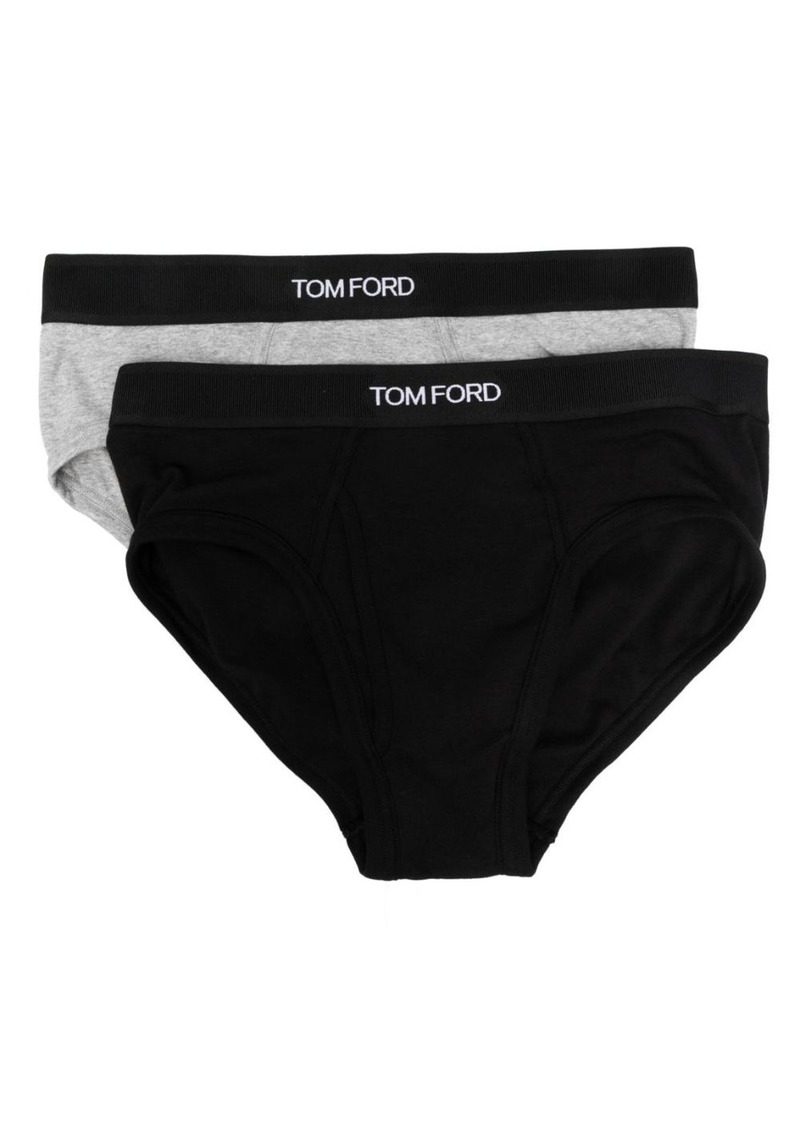 Tom Ford logo-waist cotton briefs (pack of two)