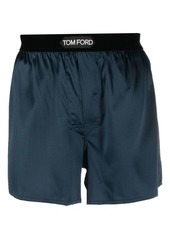 Tom Ford logo-waist satin boxers