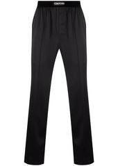 Tom Ford logo-waistband silk pajama trousers