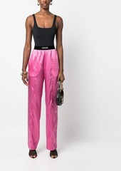 Tom Ford logo-waistband straight-leg trousers