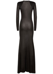 Tom Ford Lurex Viscose Jersey Long Dress W/cutout