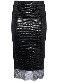 Tom Ford Lvr Exclusive Emboss Leather Midi Skirt