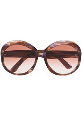 Tom Ford marbled round-frame sunglasses