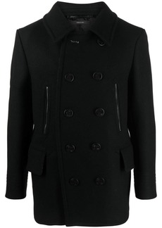 Tom Ford Melton-wool blend peacoat