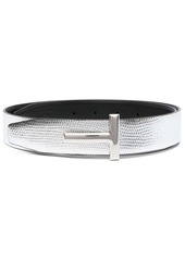 Tom Ford metallic reptile-effect belt