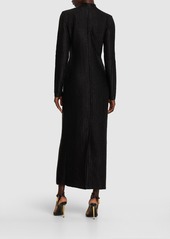 Tom Ford Metallic Rib Knit Long Dress