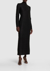 Tom Ford Metallic Rib Knit Long Dress