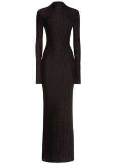 Tom Ford Metallic Rib Knit Long Dress