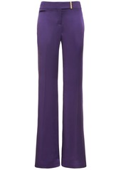 Tom Ford Mid Rise Wide Fluid Satin Pants