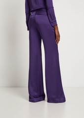 Tom Ford Mid Rise Wide Fluid Satin Pants